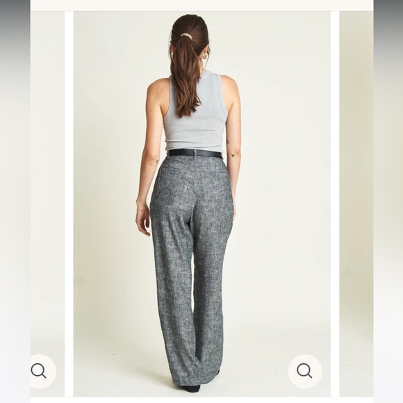 NEW OLIVER LOGAN evanston linen blend trouser in desert storm size 25 - Picture 2 of 13